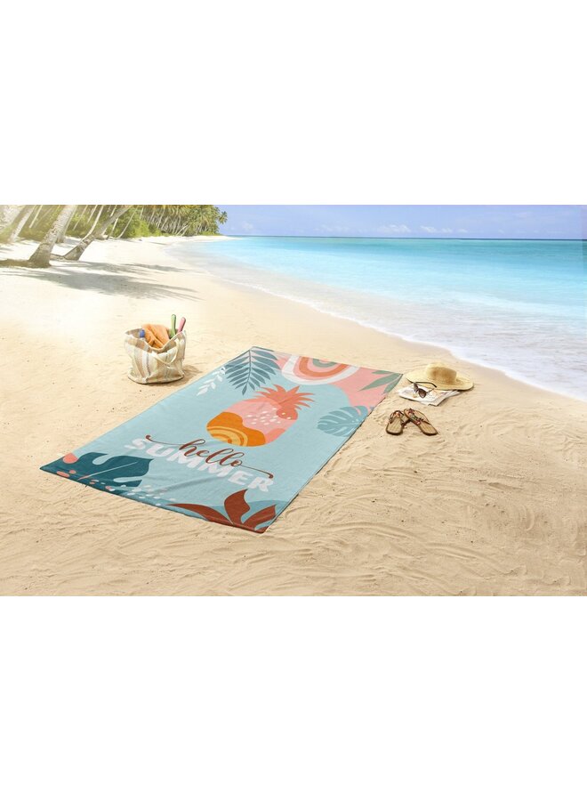 Good Morning Strandlaken Hello Summer Multi - 100x180 - Velours