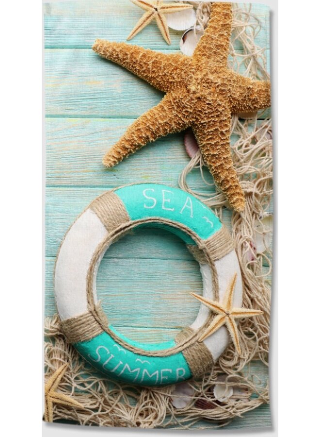 Strandlaken Jimmy Aqua - 100x180 - Velours