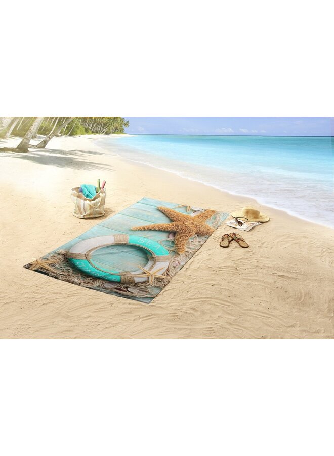 Good Morning Strandlaken Jimmy Aqua - 100x180 - Velours