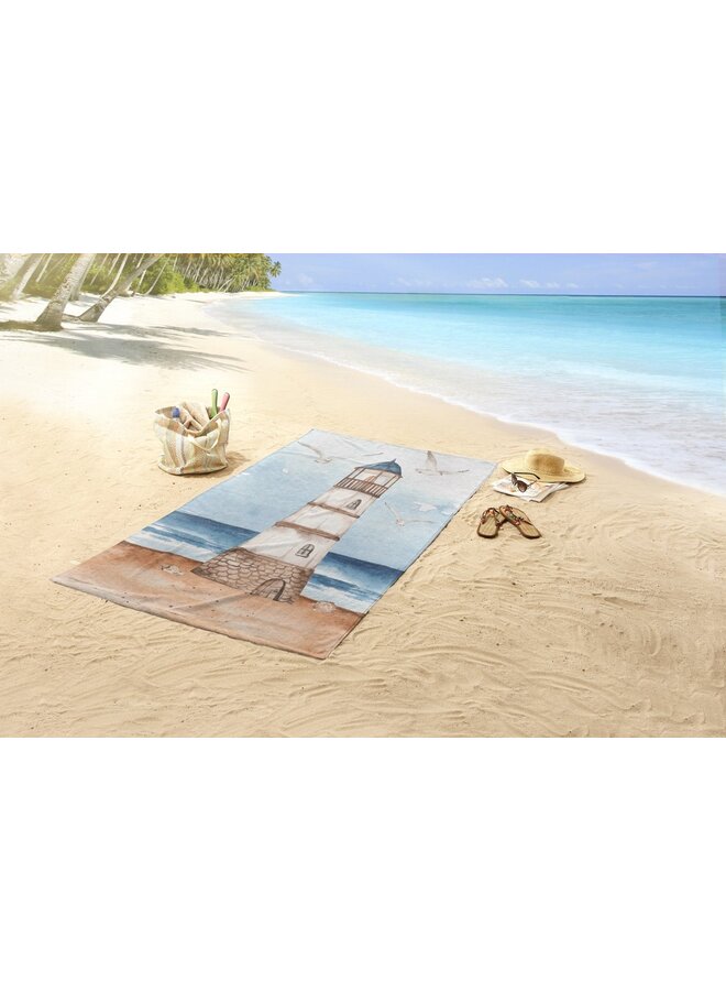 Good Morning Strandlaken Berlin Blauw - 100x180 - Velours