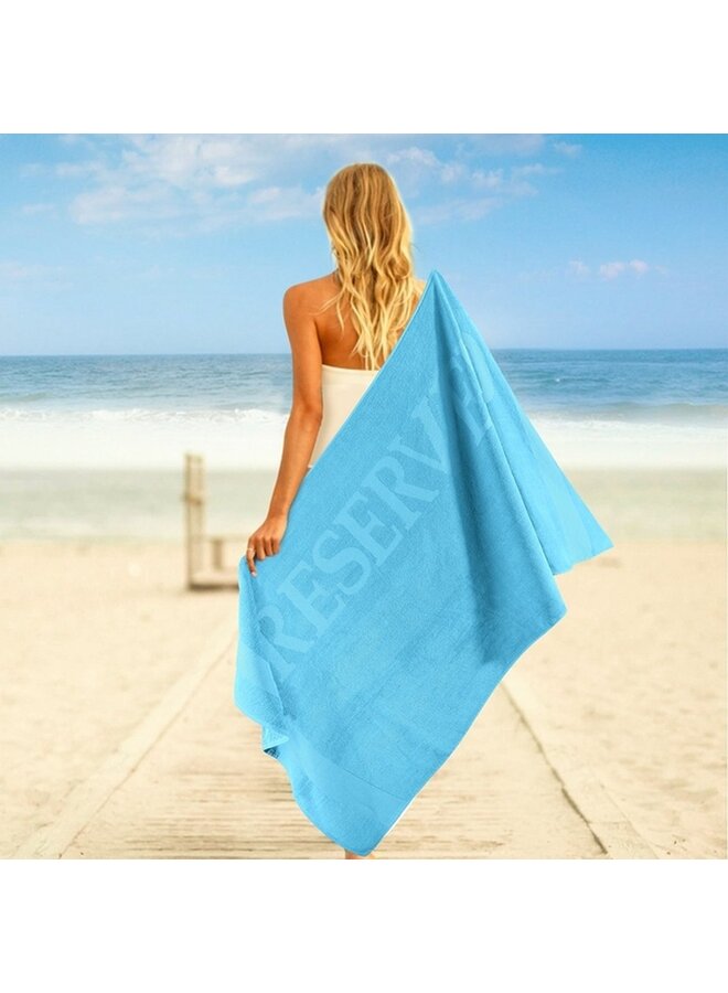 Lucca Strandlaken Reserved Aqua - 100x180 - Velours