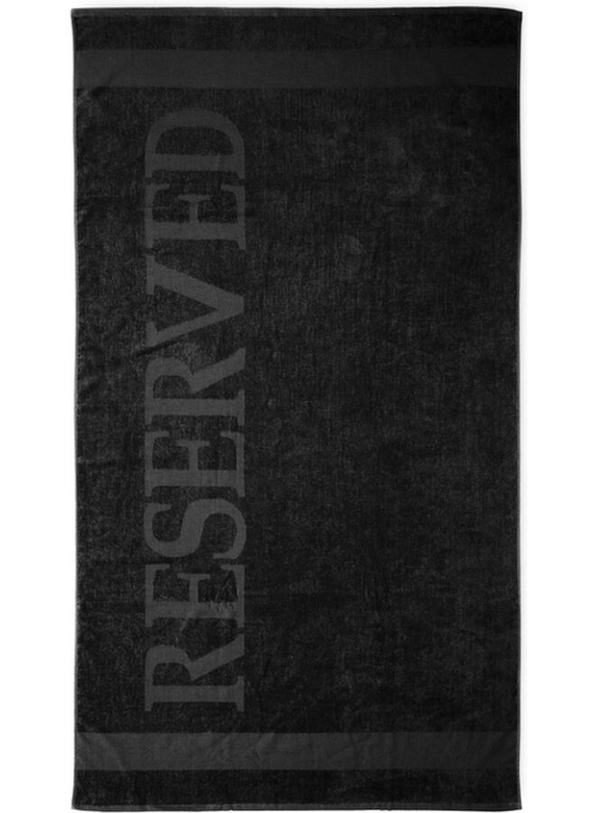Strandlaken Reserved Zwart - 100x180 - Velours