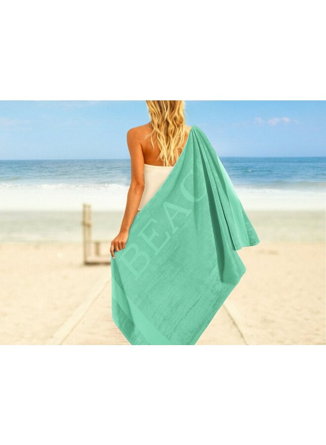 Lucca Velours Strandlaken Groen - 100x200