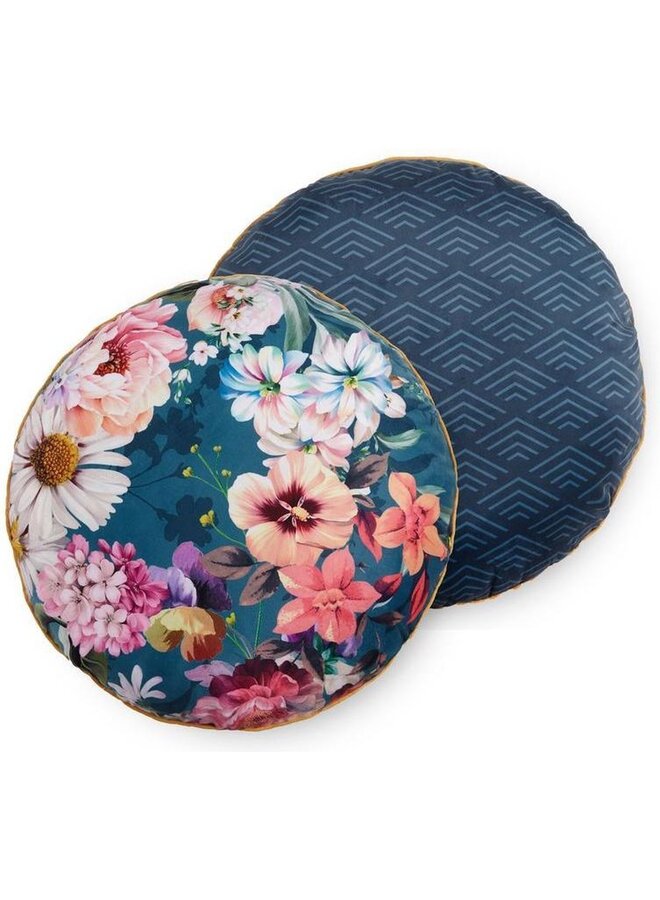 Descanso Sierkussen Gevuld Novara Petrol - 55 CM - Velvet