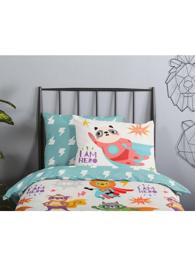 Good Morning Dekbedovertrek Kids Superhero Multi - Katoen