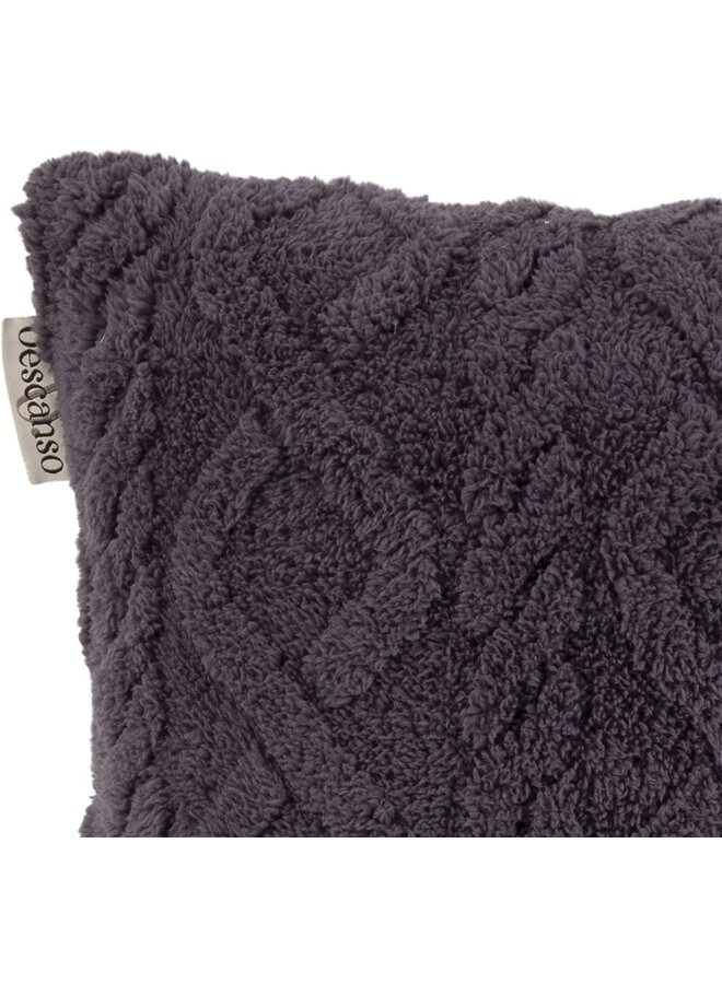 Descanso Sierkussen Gevuld Jacquard Antraciet - 40x40 - Teddy