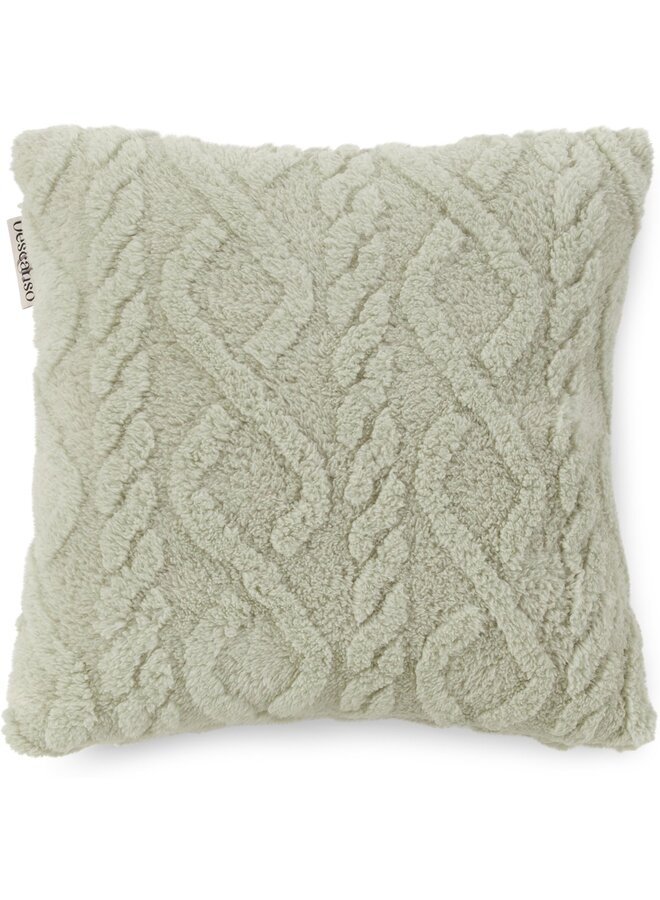 Sierkussen Gevuld Jacquard Groen - Teddy