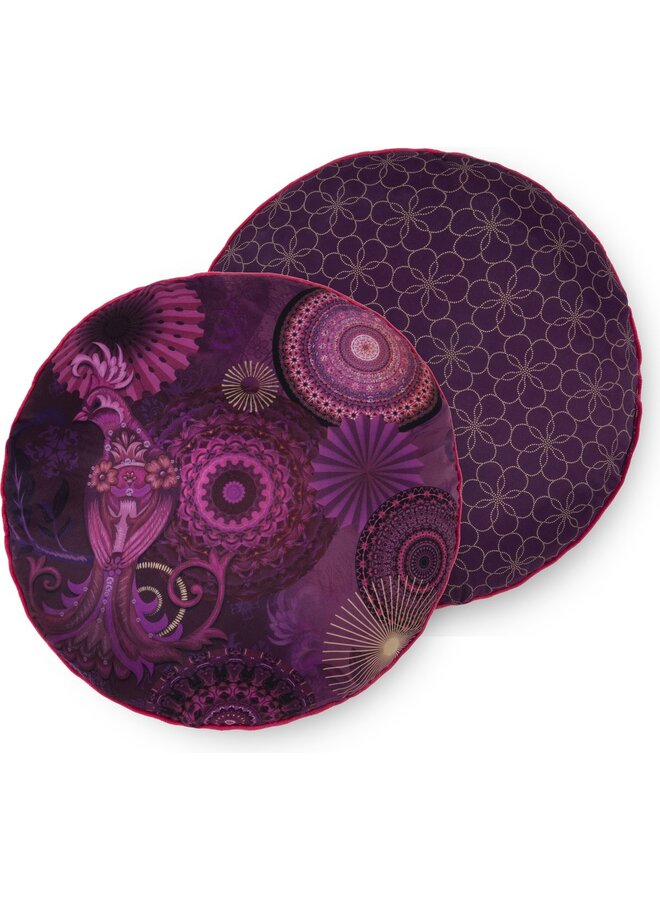 Sierkussen Gevuld Miska Bordeaux - 55 CM - Velvet