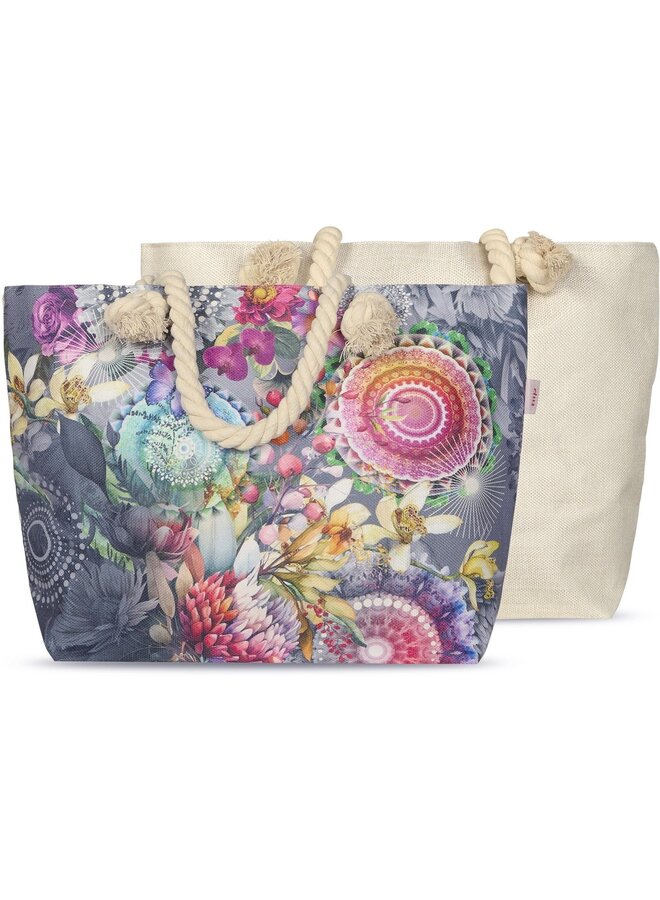 HIP Strandtas/Handtas Olinga Grijs - 43x60 - Linnen