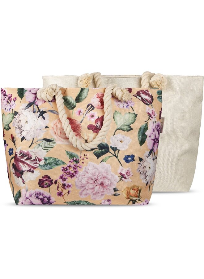 Strandtas/Handtas Fiori Oker - 43x60 - Linnen
