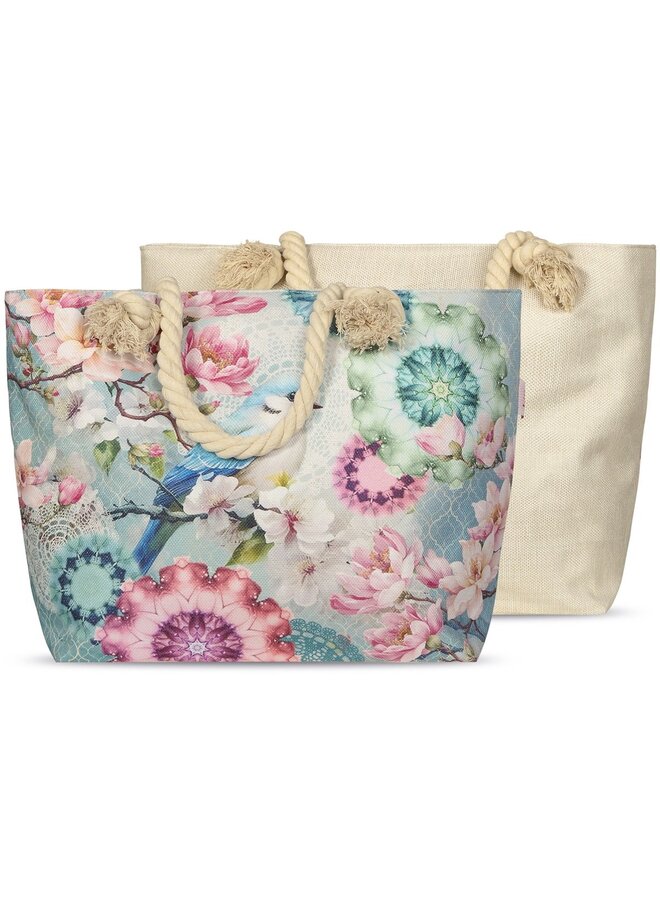 HIP Strandtas/Handtas Eldisa Mint  - 43x60 - Linnen