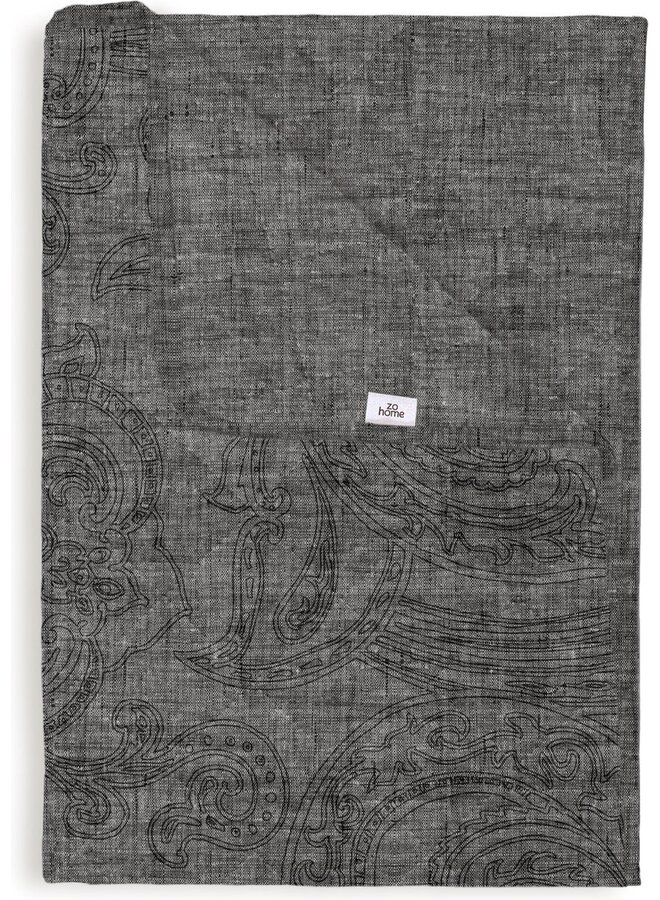 Sprei Paisley-di-Lino Grijs - 270x260 - Polyester