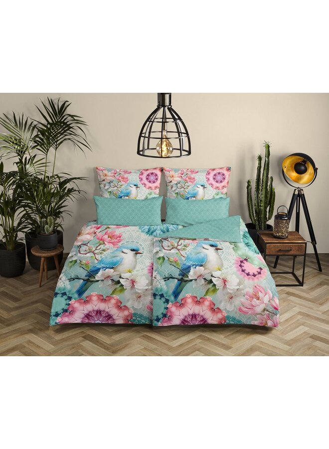 HIP Sierkussenhoes Elidasa Mint - Set Van 2 - 40x80 - Katoensatijn