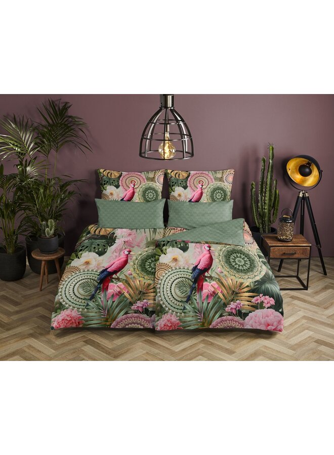 HIP Sierkussenhoes Palay Groen - Set Van 2 - 40x80 - Katoensatijn
