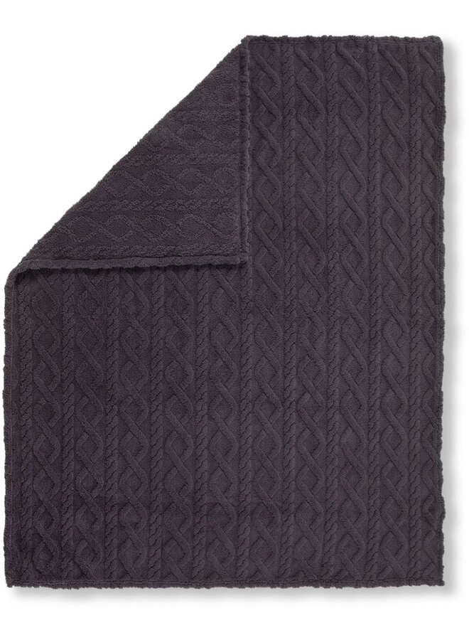 Descanso Plaid Jacquard Antraciet - Teddystof