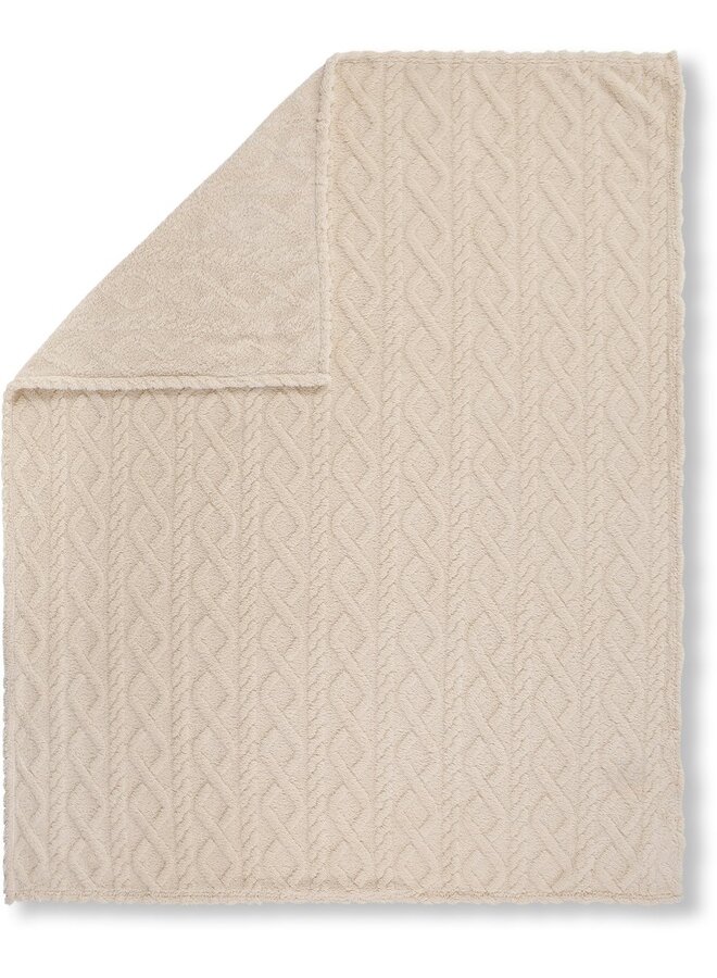 Descanso Plaid Jacquard Creme - 130x160 - Teddy