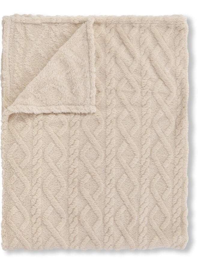 Descanso Plaid Jacquard Creme - 130x160 - Teddy