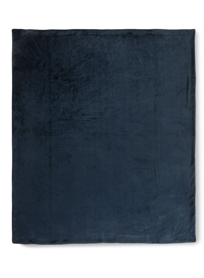 HIP Plaid Uni Blauw - 160x180 - Velvet