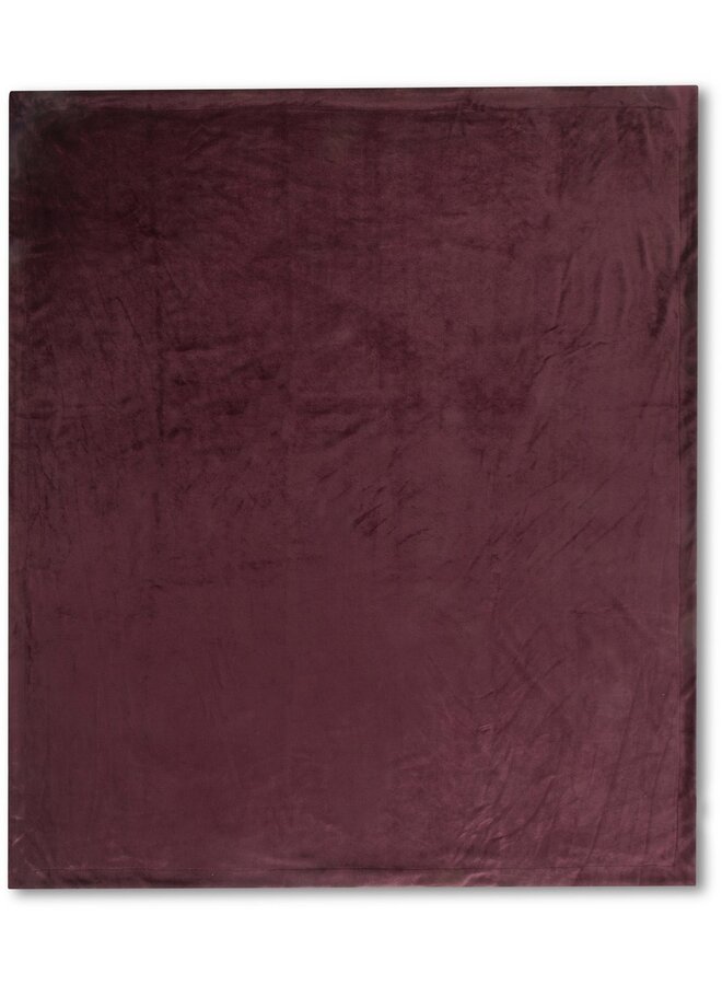 HIP Plaid Uni Bordeaux - 160x180 - Velvet