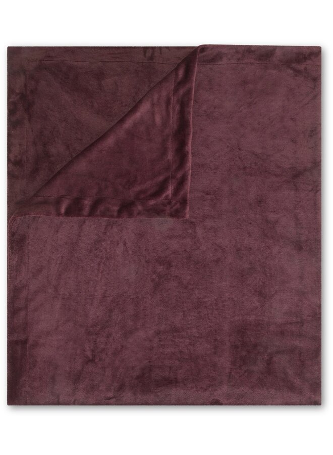HIP Plaid Uni Bordeaux - 160x180 - Velvet