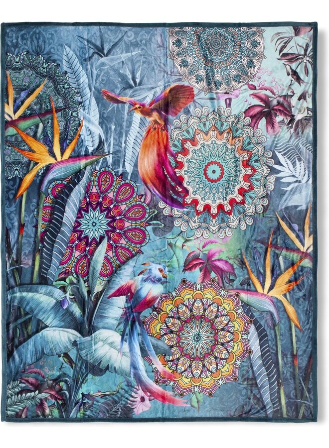 HIP Plaid Lovise Blauw - 130x160 - Velvet