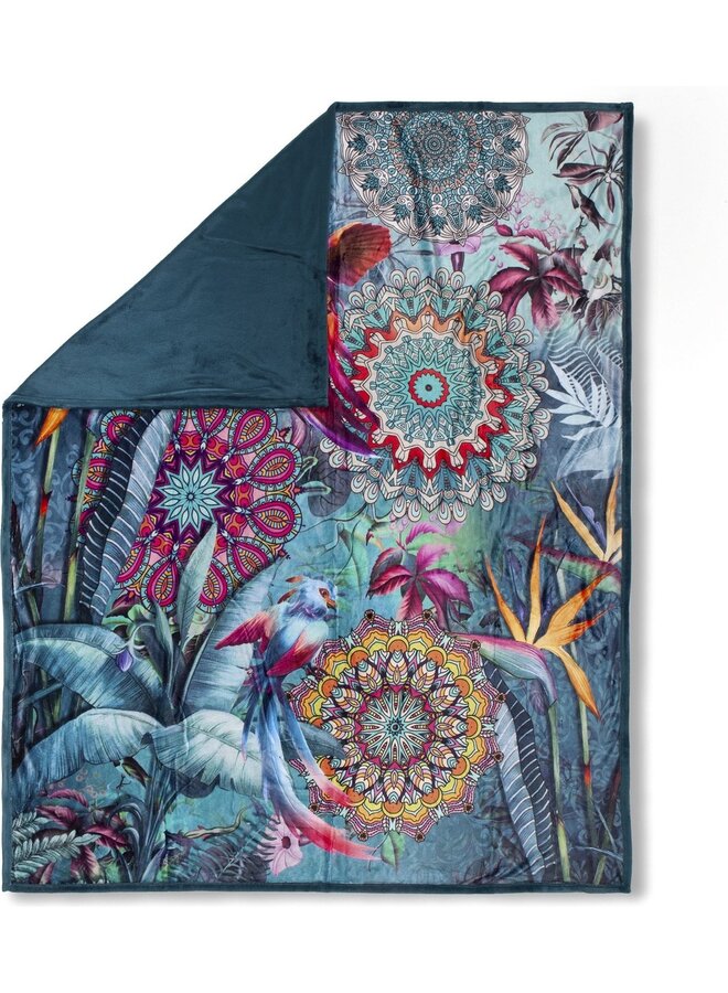 HIP Plaid Lovise Blauw - 130x160 - Velvet