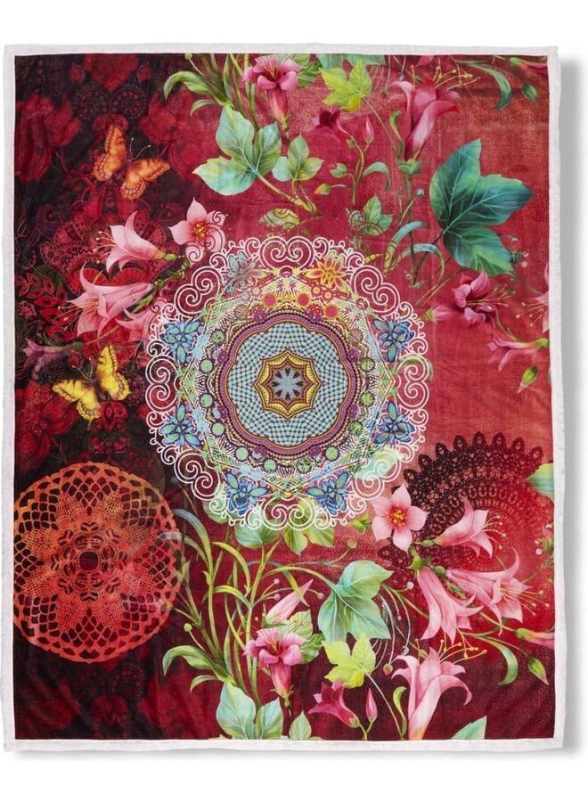 Plaid Novali Rood - 130x160 - Velvet