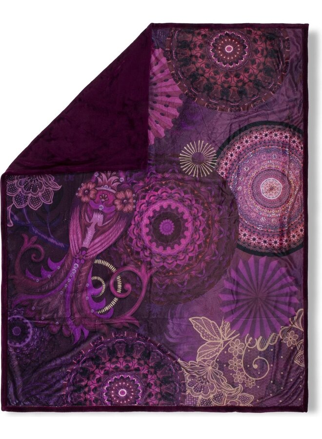 HIP Plaid Miska Bordeaux - 130x160 - Velvet