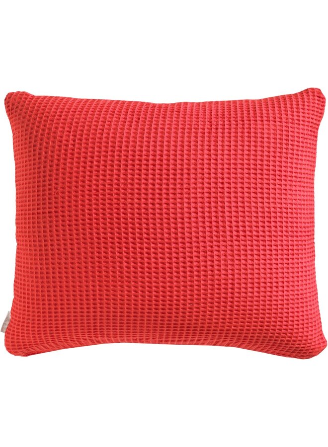 Kussenslopen Wafel Rood - Set Van 2 - Katoen