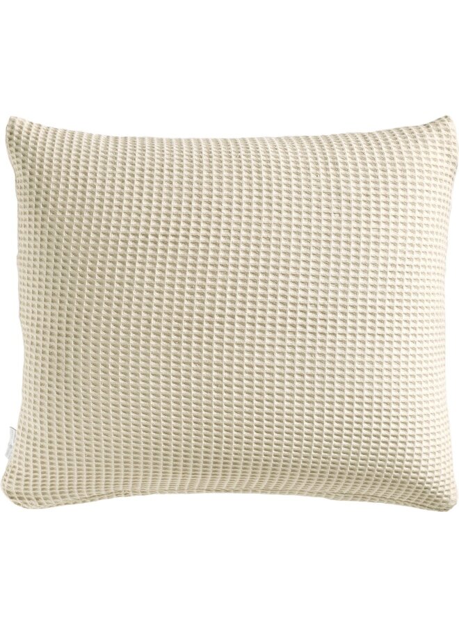 2x Katoen Kussenslopen Wafel Zand - 60x70