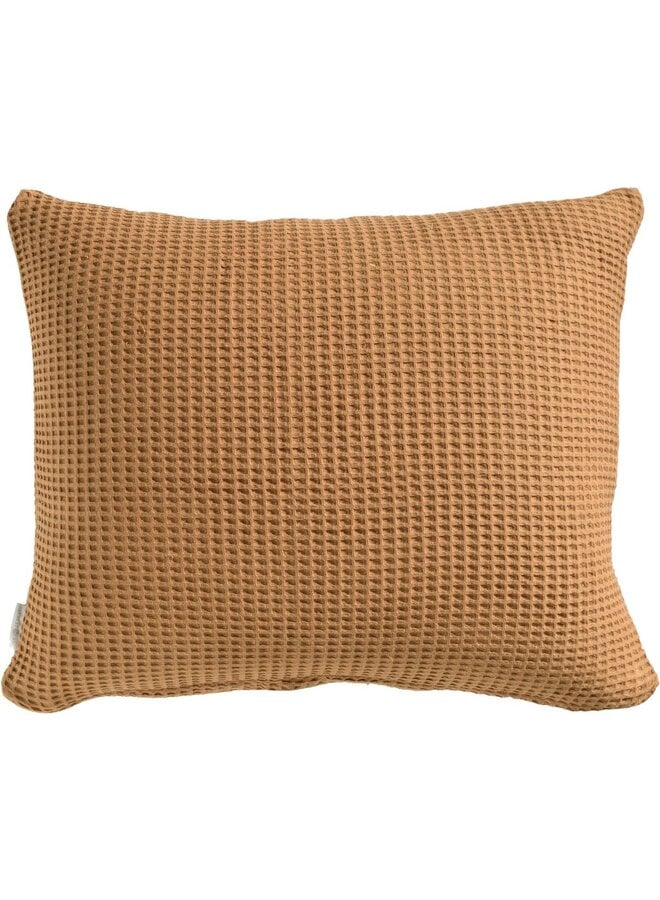 Heckett & Lane Kussenslopen Wafel Cognac Bruin - Set Van 2 - Katoen