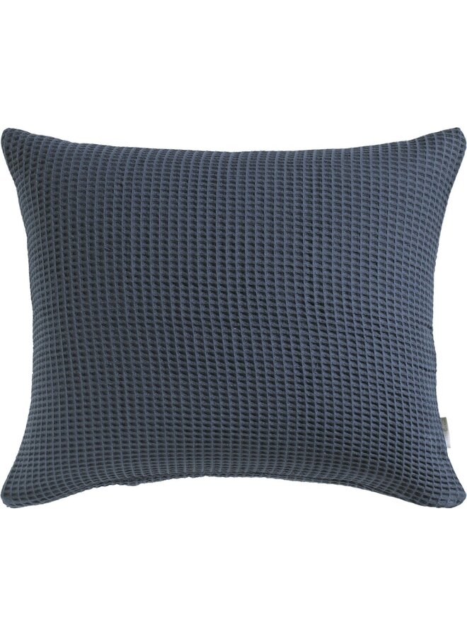 Heckett & Lane Kussenslopen Wafel Donkerblauw - Set Van 2 - Katoen