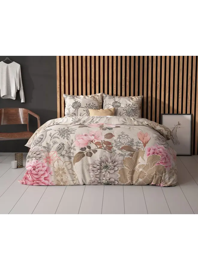 Sleeptime Dekbedovertrek Forest Flowers Creme - Microvezel