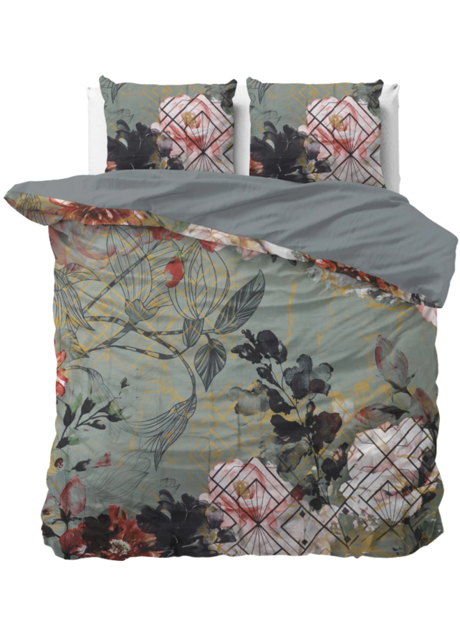 Dekbedovertrek Triangle Nature Groen - Microvezel PL1