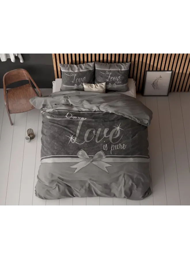 Sleeptime Dekbedovertrek Pure Love Grijs - Microvezel