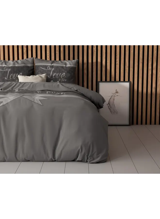 Sleeptime Dekbedovertrek Pure Love Grijs - Microvezel