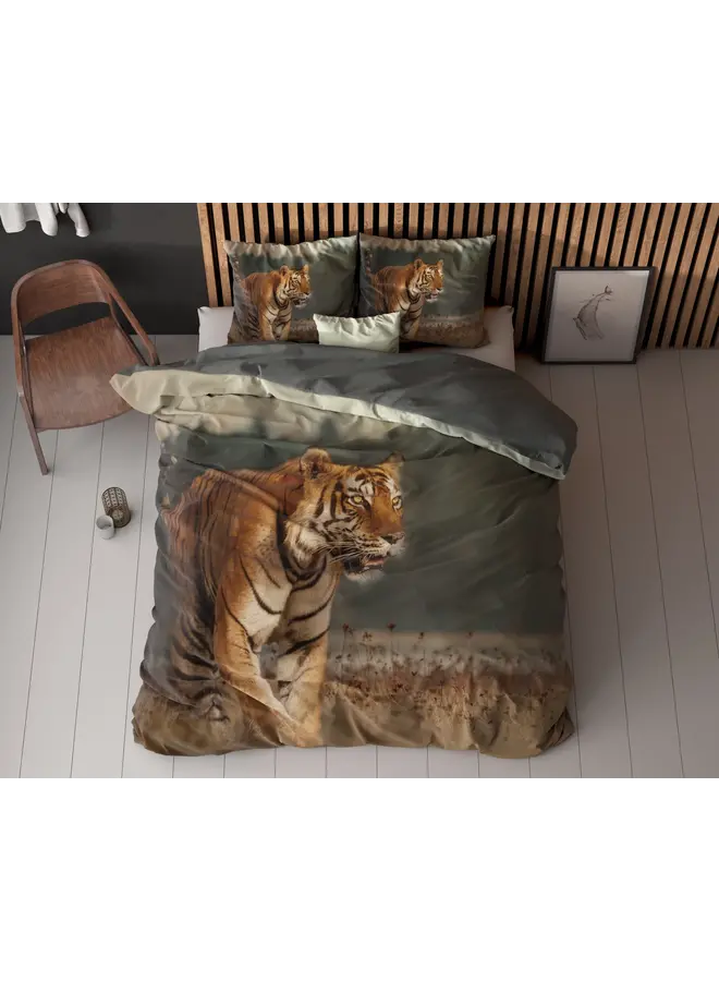 Sleeptime Dekbedovertrek Nature Tiger Taupe - Microvezel