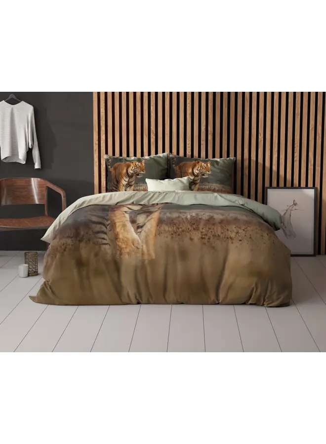 Sleeptime Dekbedovertrek Nature Tiger Taupe - Microvezel