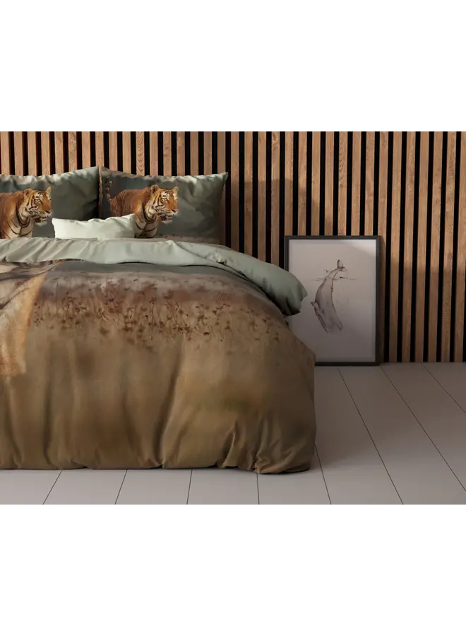 Sleeptime Dekbedovertrek Nature Tiger Taupe - Microvezel