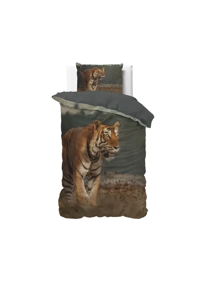 Sleeptime Dekbedovertrek Nature Tiger Taupe - Microvezel