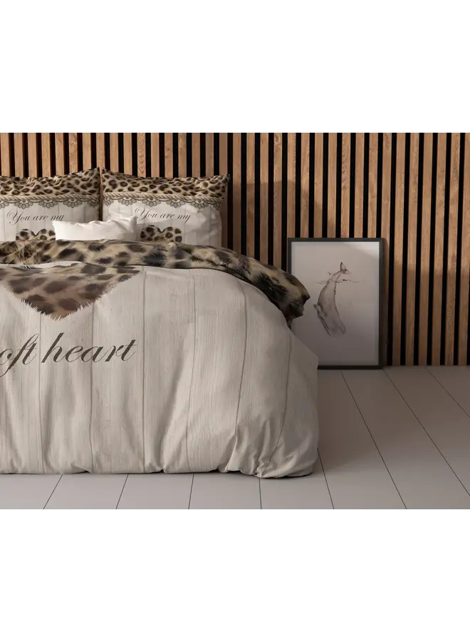 Sleeptime Dekbedovertrek You Are My Heart Zand - Microvezel