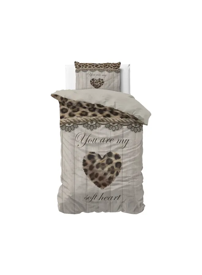 Sleeptime Dekbedovertrek You Are My Heart Zand - Microvezel