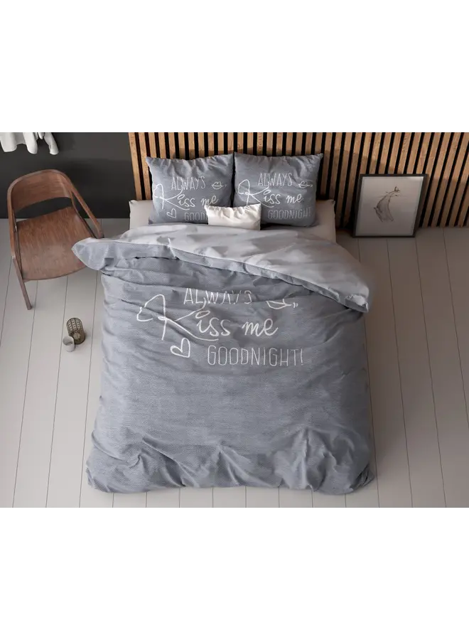 Sleeptime Dekbedovertrek Kiss Me Blauw - Microvezel