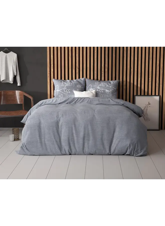 Sleeptime Dekbedovertrek Kiss Me Blauw - Microvezel