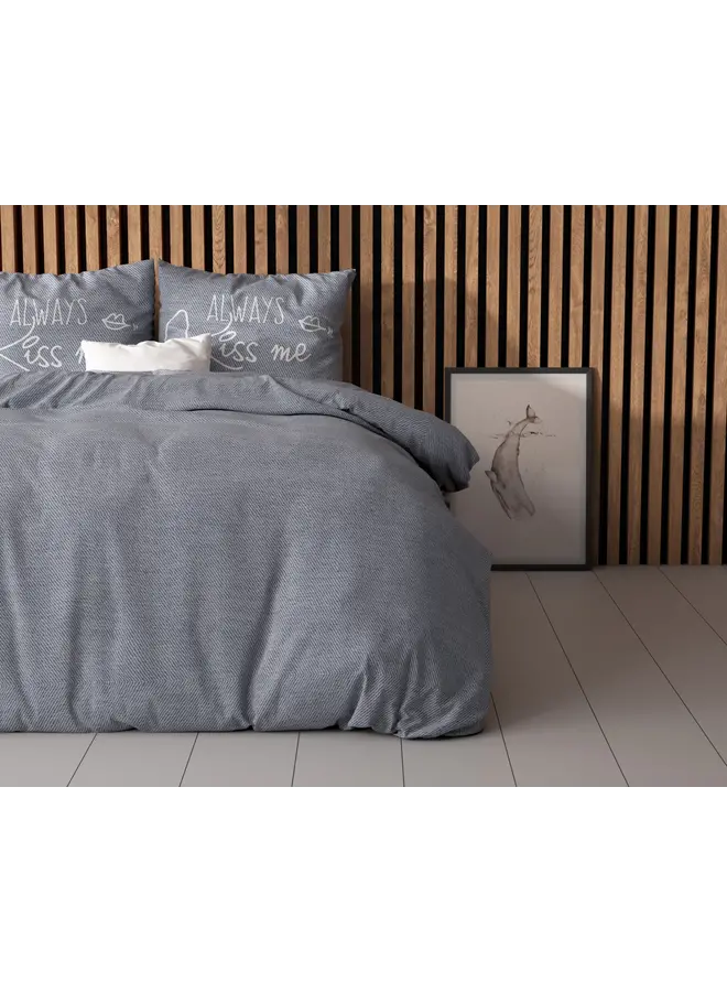 Sleeptime Dekbedovertrek Kiss Me Blauw - Microvezel