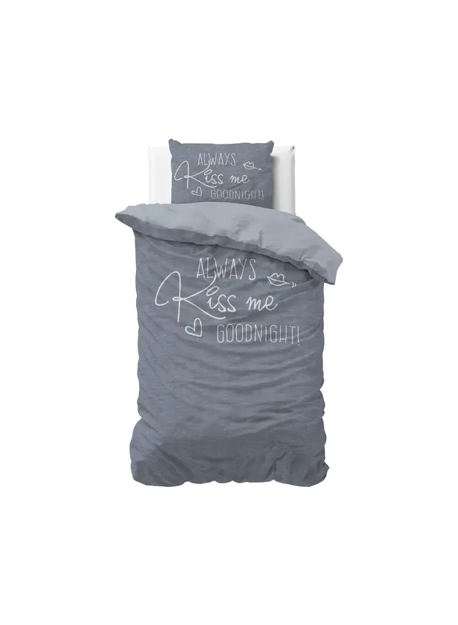 Sleeptime Dekbedovertrek Kiss Me Blauw - Microvezel