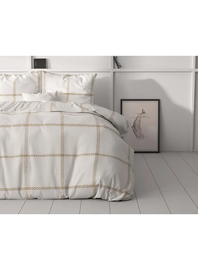 Sleeptime Dekbedovertrek Vasco Wit - Microvezel