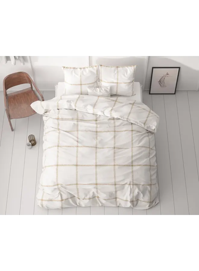 Sleeptime Dekbedovertrek Vasco Wit - Microvezel