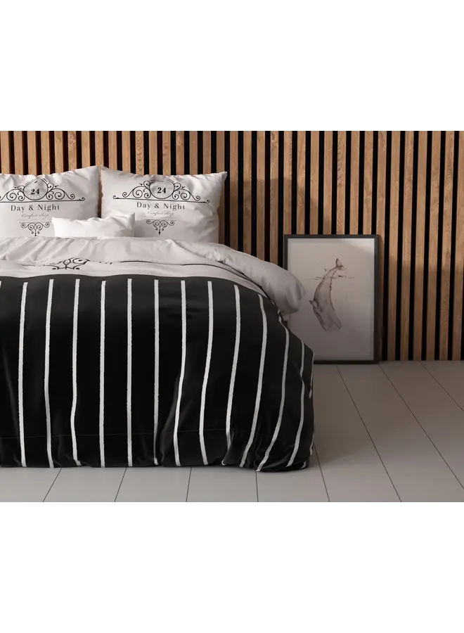 Sleeptime Dekbedovertrek Day And Night Zwart - Microvezel