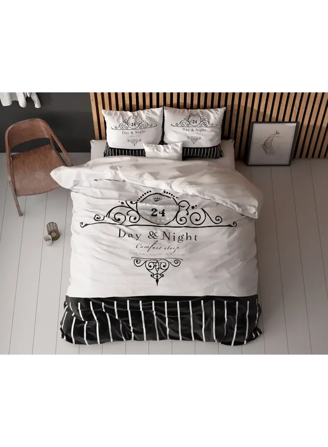 Sleeptime Dekbedovertrek Day And Night Zwart - Microvezel